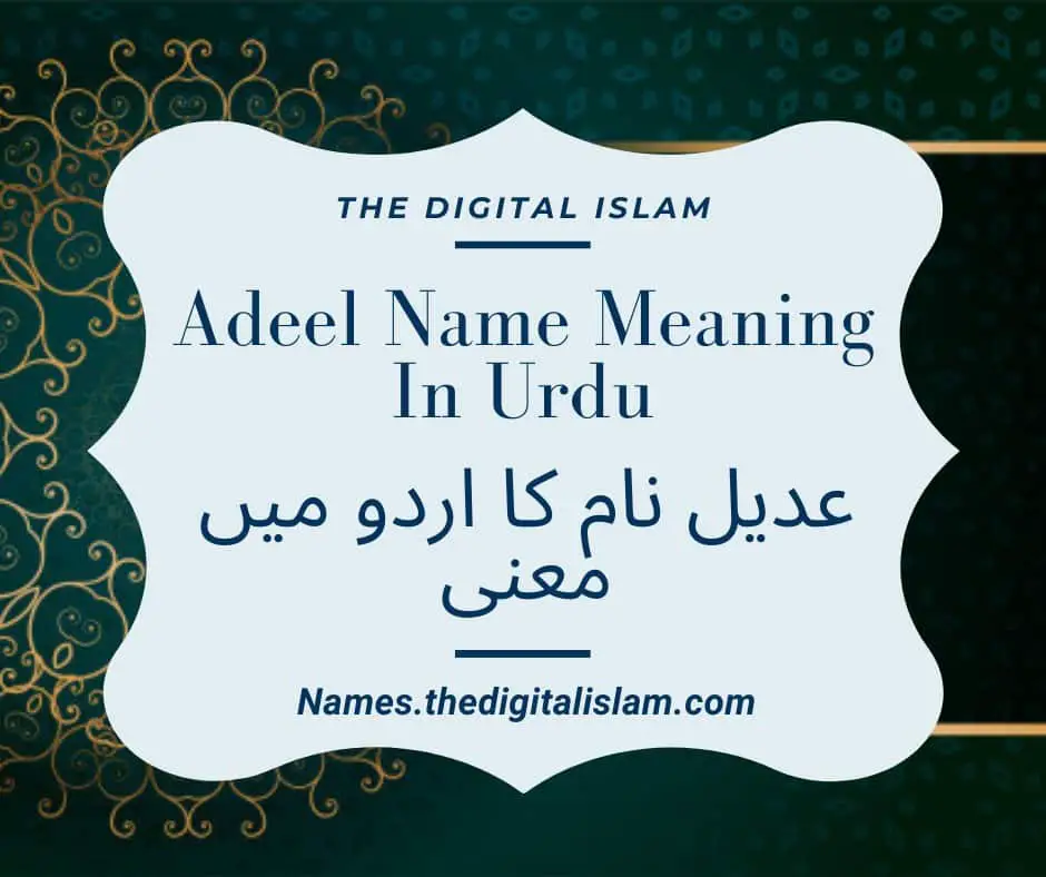 Adeel Name Meaning In Urdu